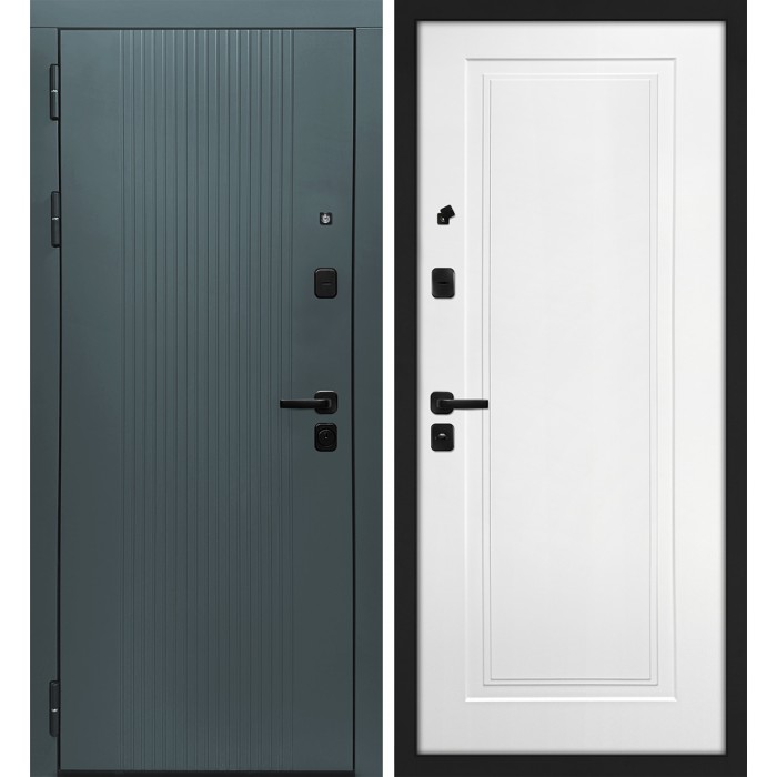 Дверь Скамбио Порте Альфа/Смальта-Лайн 06 Бархат авокадо / Белый ral 9003