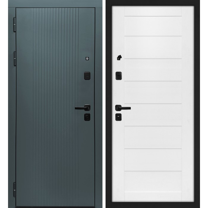 Дверь Скамбио Порте Альфа/Техно-708 Бархат авокадо / Белоснежный