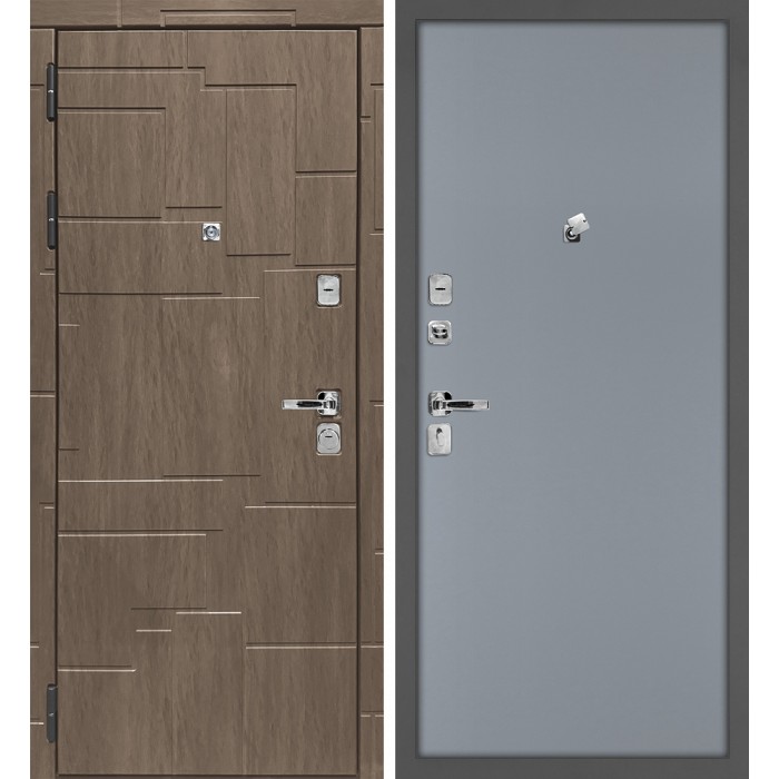 Дверь Скамбио Порте Домино/Гладкая Дымчатая луна / Серый матовый