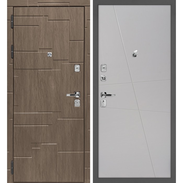 Дверь Скамбио Порте Домино/Смальта-Лайн 02 Дымчатая луна / Агат ral 7044