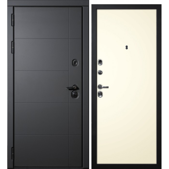 Дверь Скамбио Порте Э-1 / Гладкая Серый софт / Магнолия