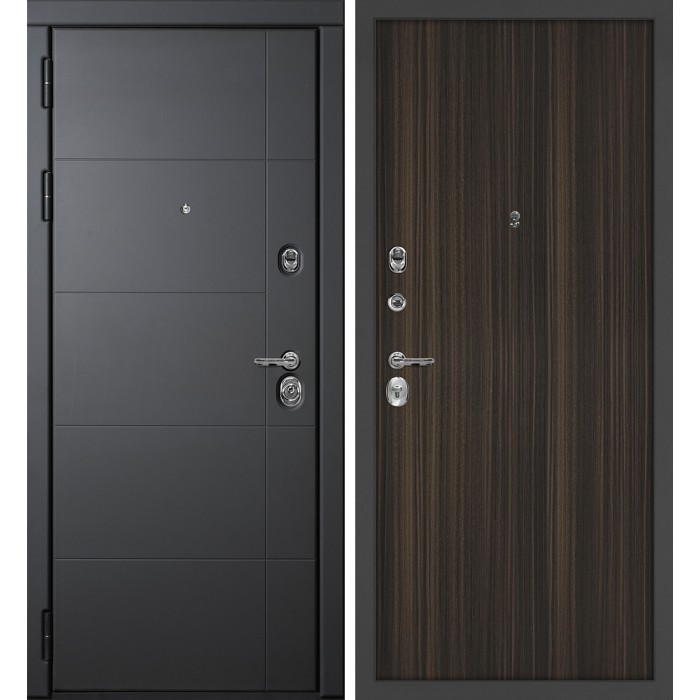 Дверь Скамбио Порте Э-1 / Гладкая Серый софт / Эвкалипт африканский