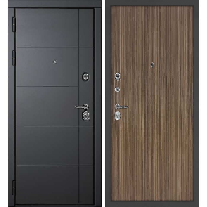 Дверь Скамбио Порте Э-1 / Гладкая Серый софт / Эвкалипт испанский