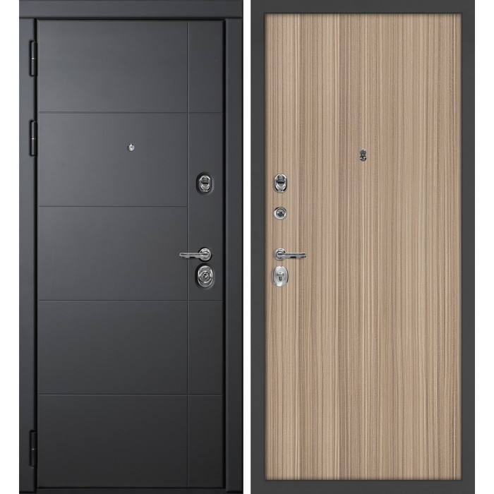 Дверь Скамбио Порте Э-1 / Гладкая Серый софт / Эвкалипт тасманский