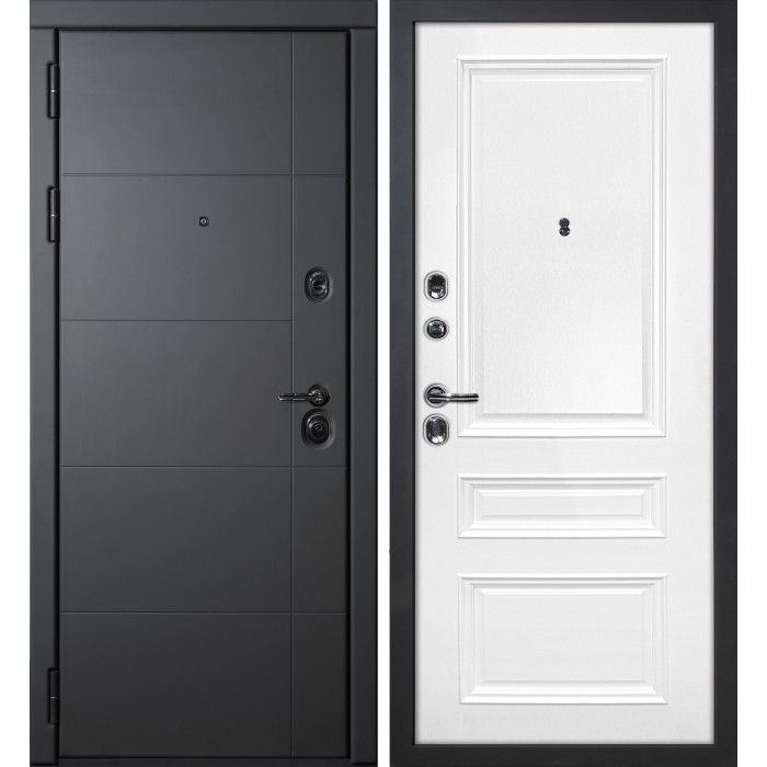 Дверь Скамбио Порте Э-1 / Смальта-06 Серый софт / Слоновая кость ral 1013