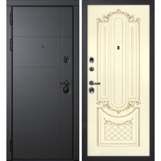 Э-1 / Смальта-13 Серый софт / Слоновая кость ral 1013 патина золото