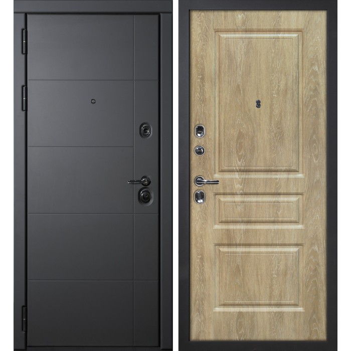 Дверь Скамбио Порте Э-1 / Версаль-2 Серый софт / Дуб песочный