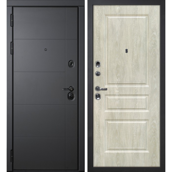 Дверь Скамбио Порте Э-1 / Версаль-2 Серый софт / Дуб седой