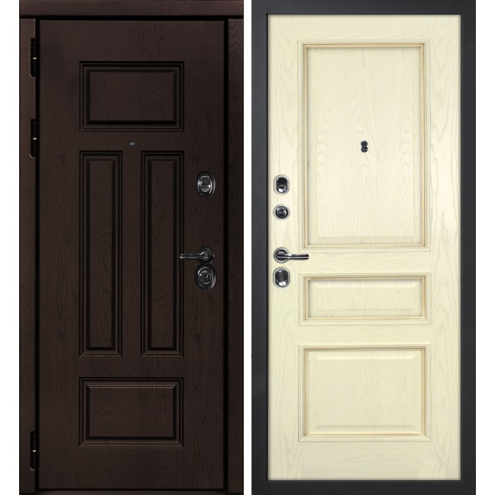 Дверь Скамбио Порте Э-2 /Фрейм-03 Дуб крафт / Ясень Бисквит