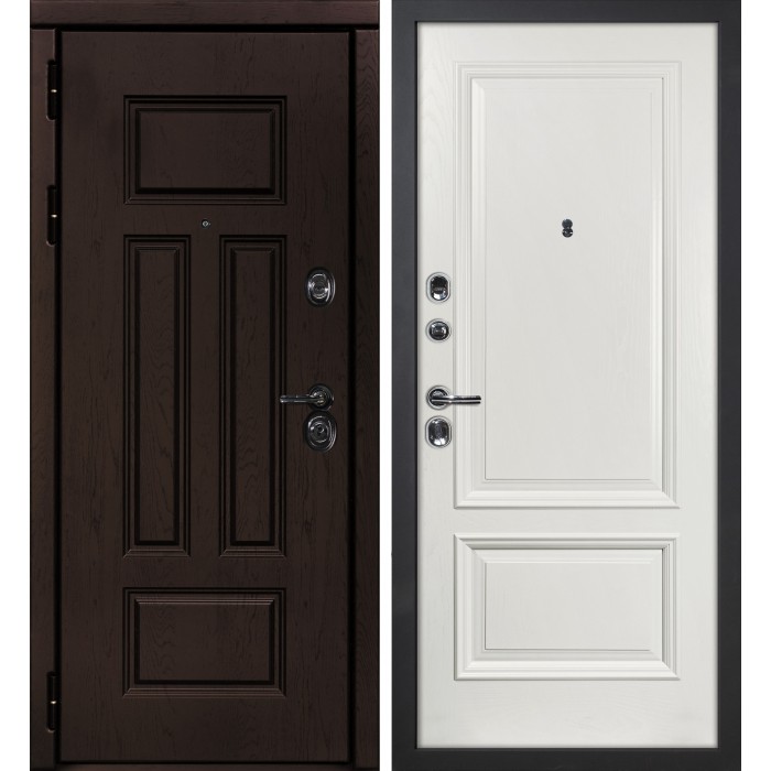 Дверь Скамбио Порте Э-2 /Фрейм-07 Дуб крафт / Бьянко