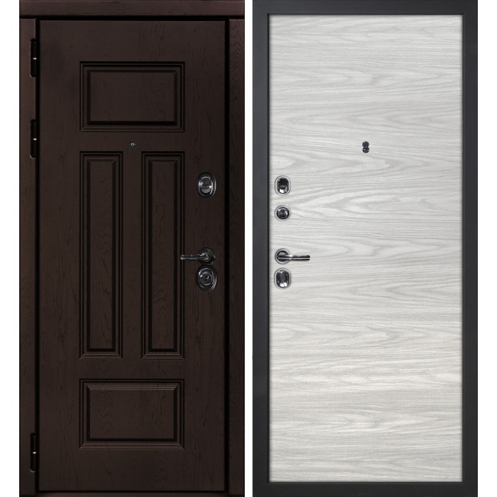 Дверь Скамбио Порте Э-2 / Гладкая Дуб крафт / Дуб скай бежевый