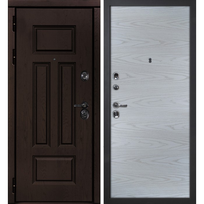 Дверь Скамбио Порте Э-2 / Гладкая Дуб крафт / Дуб скай серый