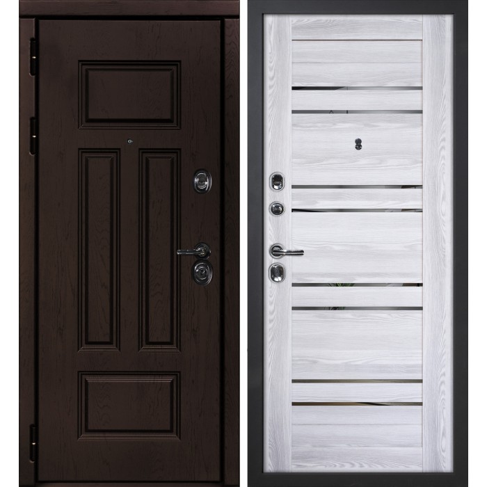 Дверь Скамбио Порте Э-2 / PSK-1 Дуб крафт / Ривьера айс