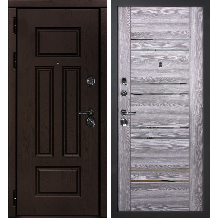 Дверь Скамбио Порте Э-2 / PSK-1 Дуб крафт / Ривьера грей