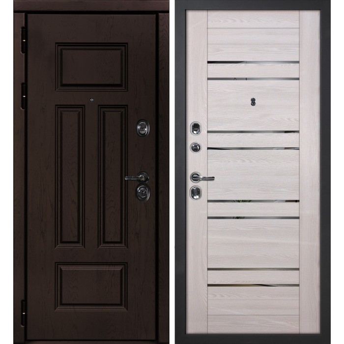 Дверь Скамбио Порте Э-2 / PSK-1 Дуб крафт / Ривьера крем