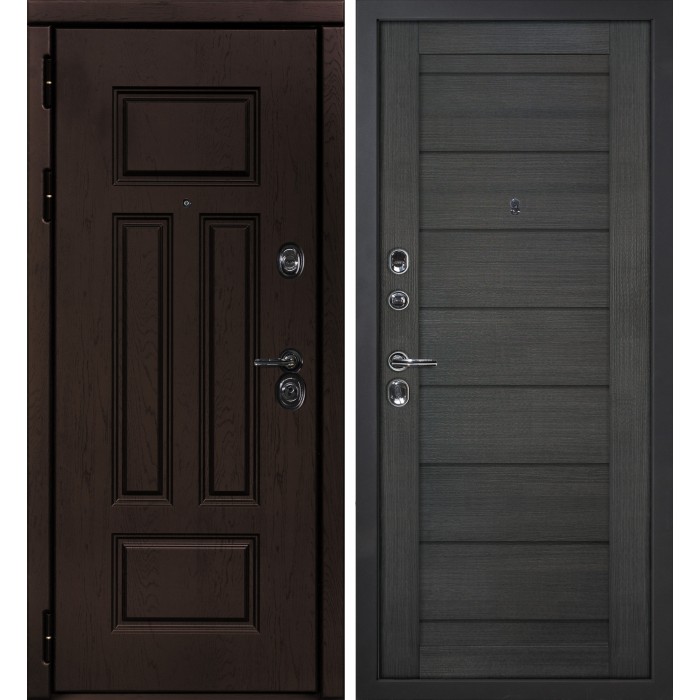 Дверь Скамбио Порте Э-2 / ТЕХНО-708 Дуб крафт / Грей