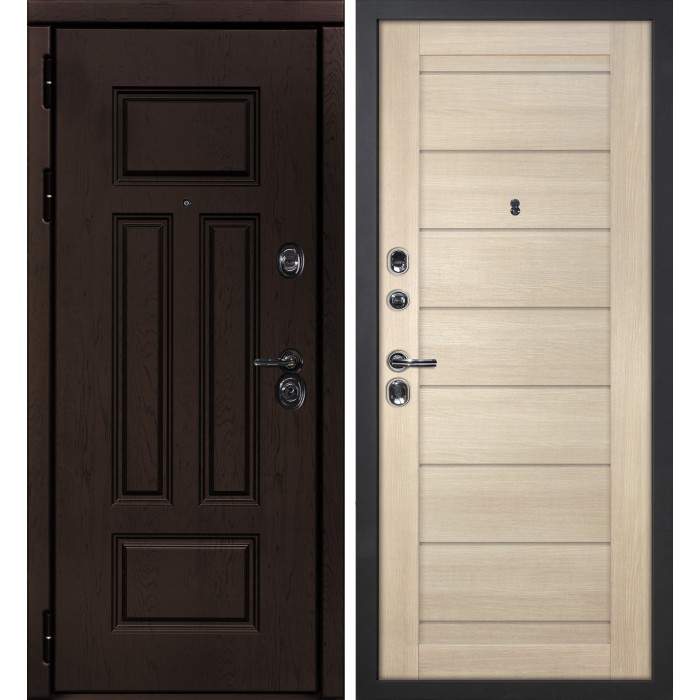 Дверь Скамбио Порте Э-2 / ТЕХНО-708 Дуб крафт / Капучино