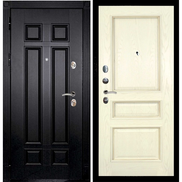 Дверь Скамбио Порте Гера-2 / Фрейм-03 Венге / Ясень Бисквит