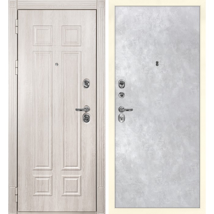 Дверь Скамбио Порте Гера-2 / Гладкая Дуб Филадельфия крем / Бетон