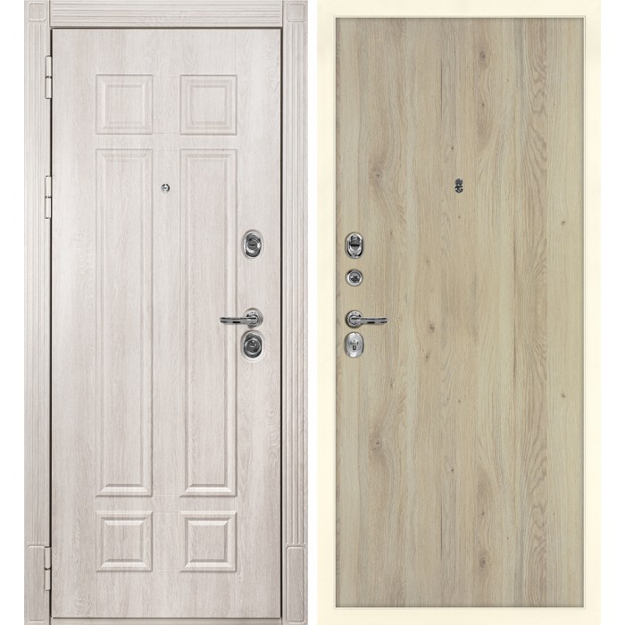 Дверь Скамбио Порте Гера-2 / Гладкая Дуб Филадельфия крем / Дуб молочный