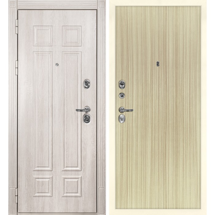 Дверь Скамбио Порте Гера-2 / Гладкая Дуб Филадельфия крем / Эвкалипт австралийский