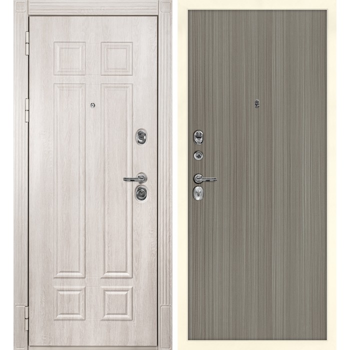 Дверь Скамбио Порте Гера-2 / Гладкая Дуб Филадельфия крем / Эвкалипт португальский