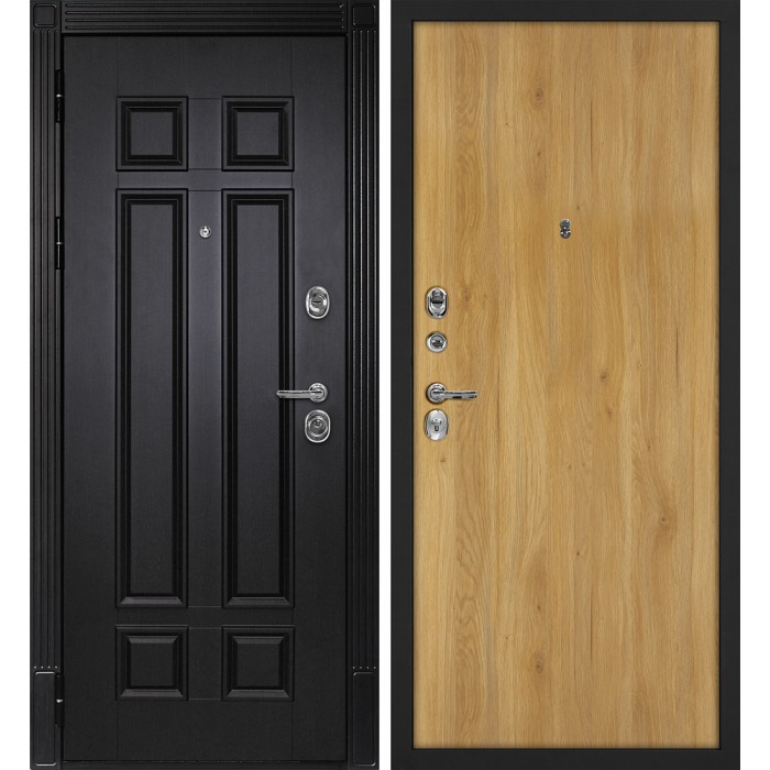 Дверь Скамбио Порте Гера-2 / Гладкая Венге / Дуб золотистый