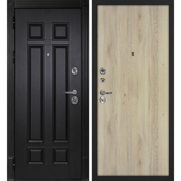 Дверь Скамбио Порте Гера-2 / Гладкая Венге / Дуб молочный