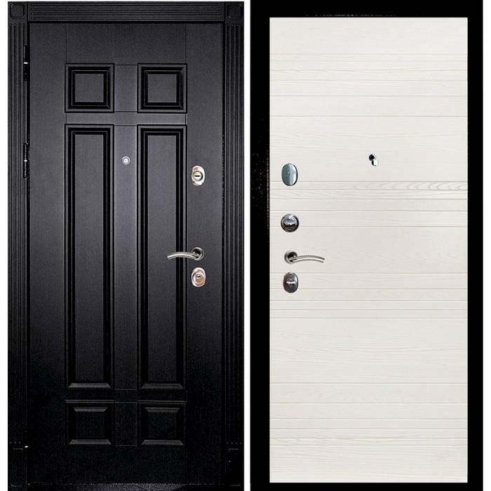 Дверь Скамбио Порте Гера-2 / Комбо-01 Венге / Бьянко