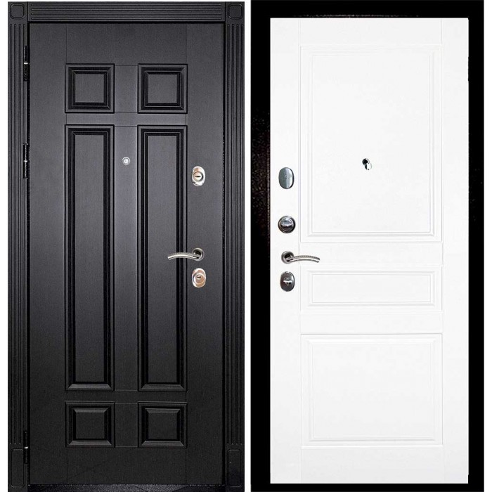 Дверь Скамбио Порте Гера-2 / Смальта-01 Венге / Белый ral 9003