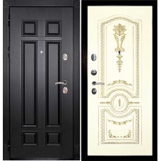 Гера-2 / Смальта-11 Венге / Белый ral 9003  патина серебро