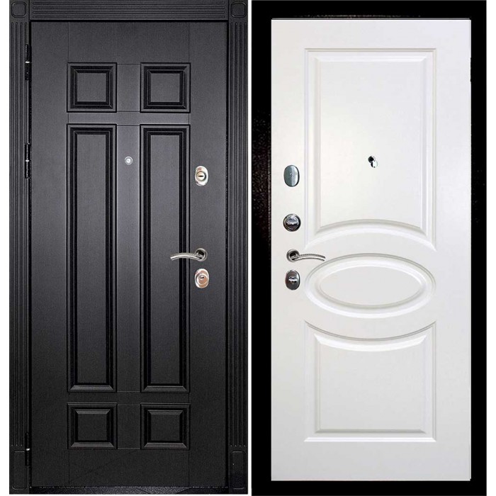 Дверь Скамбио Порте Гера-2 / Смальта-12 Венге / Молочный ral 9010