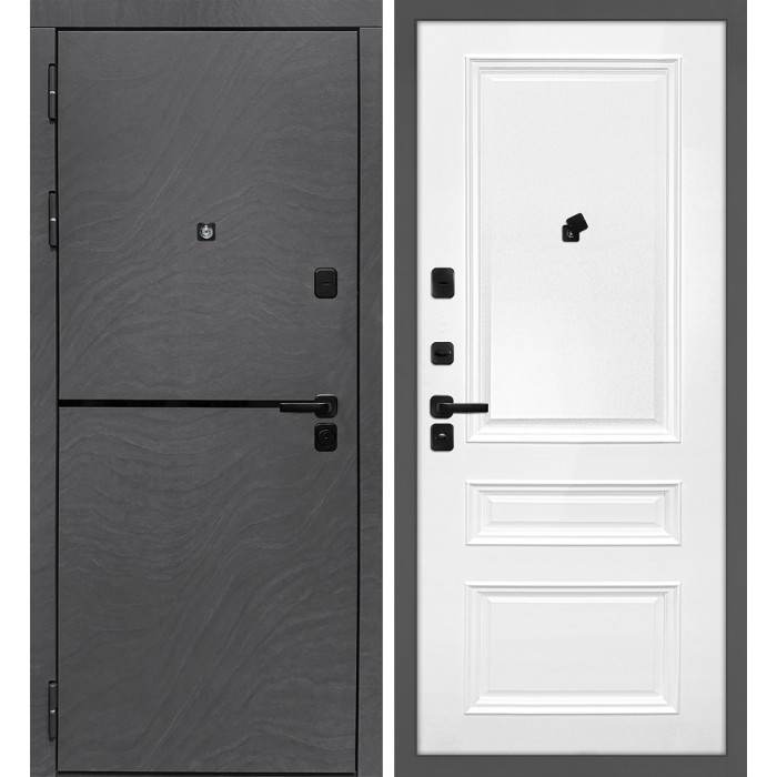 Дверь Скамбио Порте Горизонт/Смальта 06 Дюна Медея / Белый ral 9003