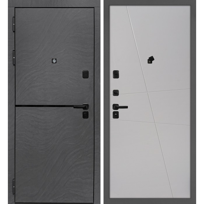 Дверь Скамбио Порте Горизонт/Смальта-Лайн 02 Дюна Медея / Агат ral 7044