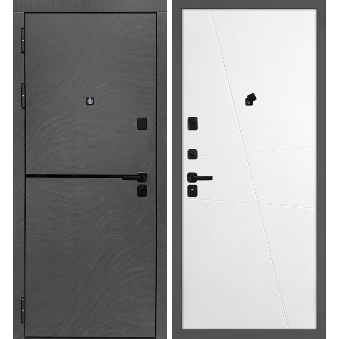 Дверь Скамбио Порте Горизонт/Смальта-Лайн 02 Дюна Медея / Белый ral 9003