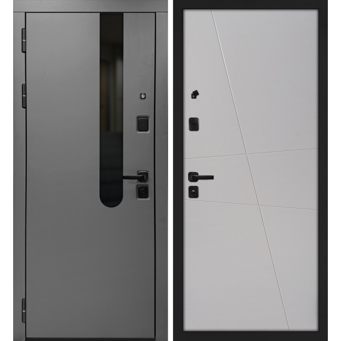 Дверь Скамбио Порте Комета/Смальта-Лайн 02 Бархат графит / Агат ral 7044