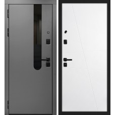 Комета/Смальта-Лайн 02 Бархат графит / Белый ral 9003