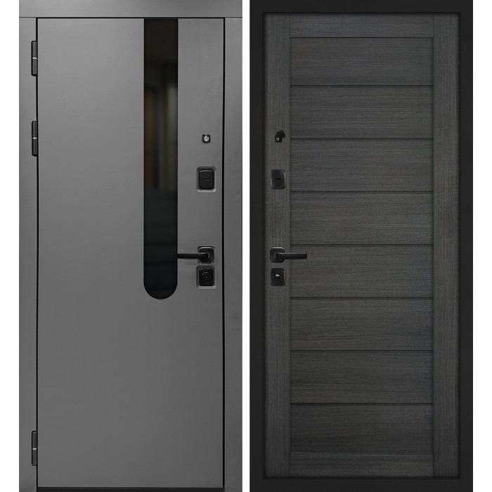 Дверь Скамбио Порте Комета/ТЕХНО-708 Бархат графит / Грей