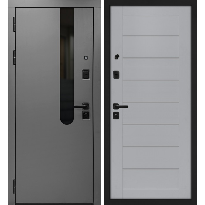 Дверь Скамбио Порте Комета/ТЕХНО-708 Бархат графит / Манхэттен