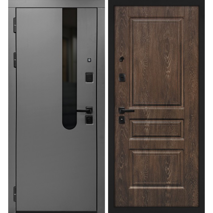 Дверь Скамбио Порте Комета/Версаль-02 Бархат графит / Дуб корица