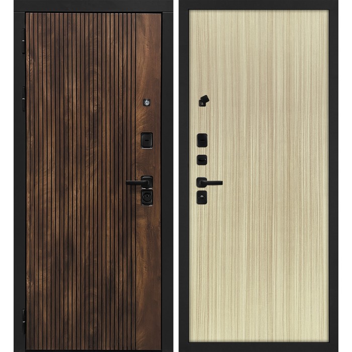 Дверь Скамбио Порте Лофт-1/Гладкая Дуб коньяк с патиной / Эвкалипт австралийский