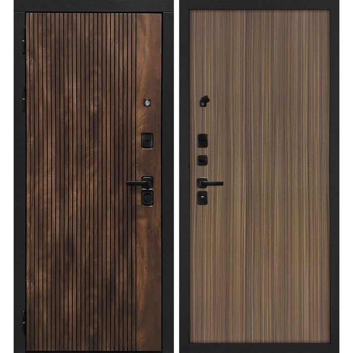 Дверь Скамбио Порте Лофт-1/Гладкая Дуб коньяк с патиной / Эвкалипт испанский