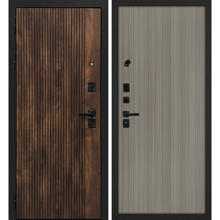 Дверь Скамбио Порте Лофт-1/Гладкая Дуб коньяк с патиной / Эвкалипт португальский