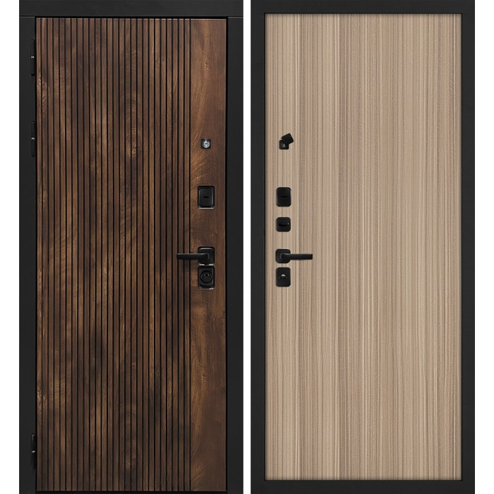 Дверь Скамбио Порте Лофт-1/Гладкая Дуб коньяк с патиной / Эвкалипт тасманский