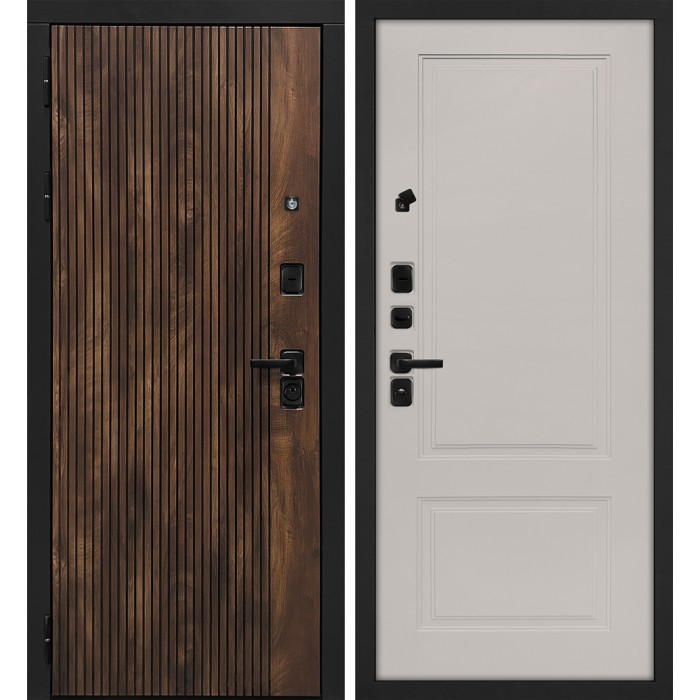 Дверь Скамбио Порте Лофт-1/ПДЕ-04 Дуб коньяк с патиной / Кашемир