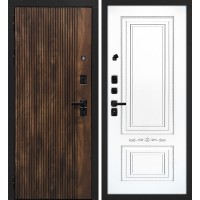 Лофт-1/Смальта-04 Дуб коньяк с патиной / Белый ral 9003  патина серебро