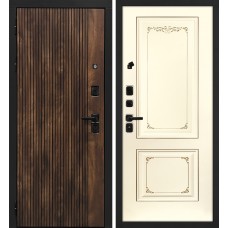 Лофт-1/Смальта-14 Дуб коньяк с патиной / Белый ral 9003  патина шампань