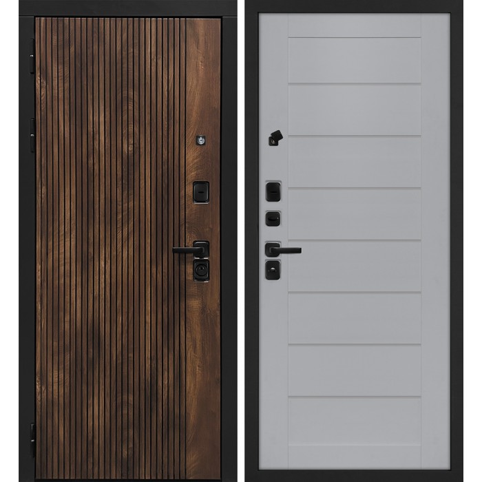 Дверь Скамбио Порте Лофт-1/Техно 708 Дуб коньяк с патиной / Манхэттен