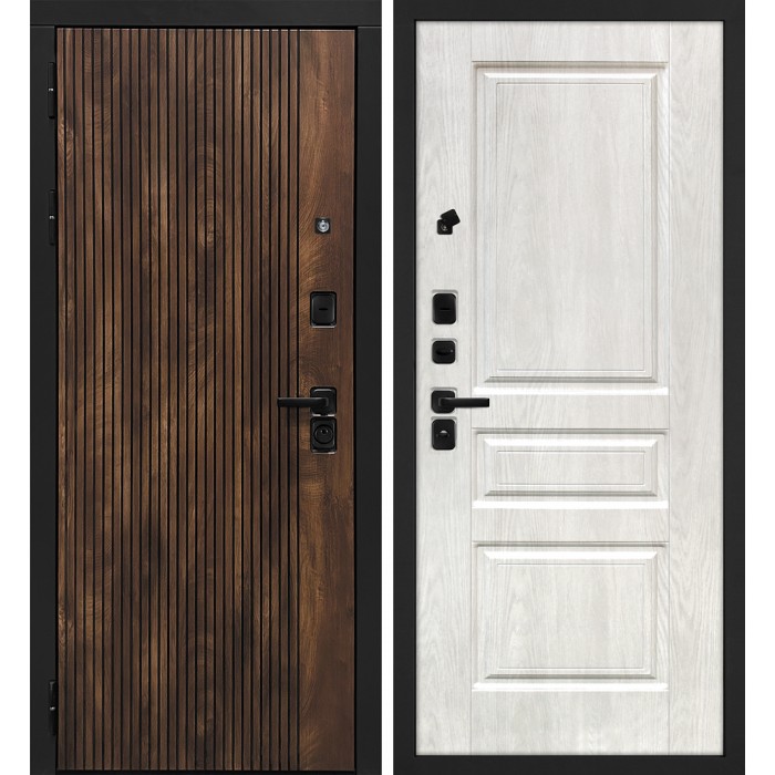 Дверь Скамбио Порте Лофт-1/Версаль-2 Дуб коньяк с патиной / Дуб жемчужный