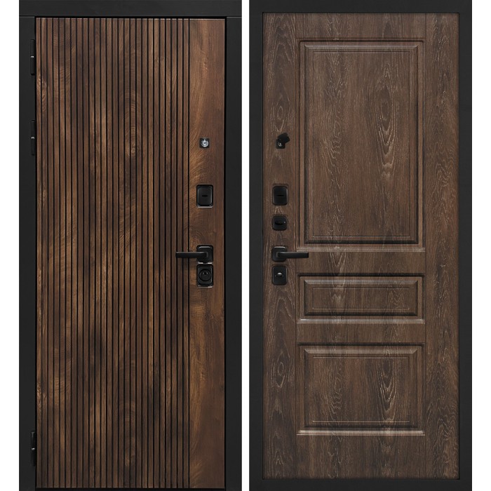 Дверь Скамбио Порте Лофт-1/Версаль-2 Дуб коньяк с патиной / Дуб корица